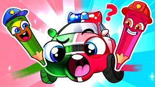 Oh no! Baby Car Lost Its Color! 😱 🚘 | Where Is My Color Song! 💚💙by Pit & Penny - Sing Along! 🎤