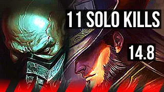 URGOT vs TWISTED FATE (TOP) | 11 solo kills, 500+ games | EUW Diamond | 14.8