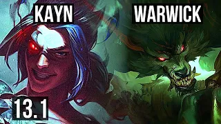 KAYN vs WARWICK (JNG) | 8/3/24, 1.4M mastery, Godlike, 300+ games | EUW Diamond | 13.1