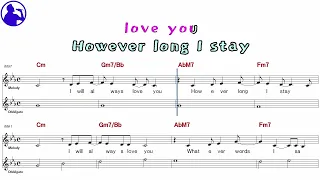 Adele-Lovesong karaoke sheet music,MR for players,chord,chorus add(Ye karaoke)