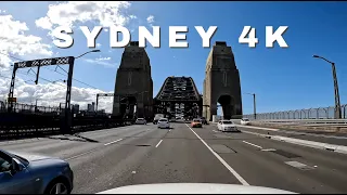 Sydney Harbour Bridge & Anzac Bridge drive | 4K UHD | Beautiful sunny day