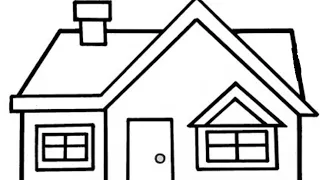 HOW TO DRAW A HOUSE EASY STEP BY STEP | HOW TO DRAW A HOUSE EASY #house #drawing #coloring 🏡😍