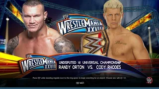 WWE 2K24_ Cody Rhodes Vs Randy Orton [ undisputed WWE CHAMPION ] #wrestlemania