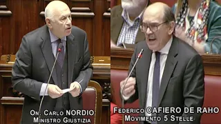 BOTTA E RISPOSTA TRA DE RAHO E NORDIO SULLE INTERCETTAZIONI ALLA CAMERA DEI DEPUTATI