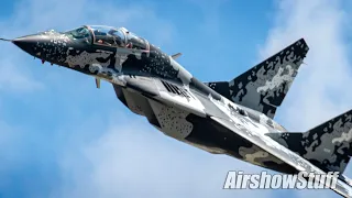 Civilian MiG-29 Mini-Demo and Steep Climb Out! - EAA AirVenture Oshkosh 2022
