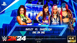 Bayley VS Dakota Kai | FT Damage Control | Singles Match SmackDown | WWE 2K24 PS5 | 4K Gameplay