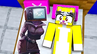 ¡DUERMO CON TV WOMAN EN MINECRAFT! | NUNCA DUERMAS A LAS 3 AM EN MINECRAFT MICHI MIAU