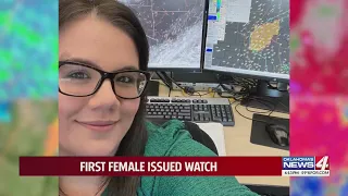 First female issued severe weather watch