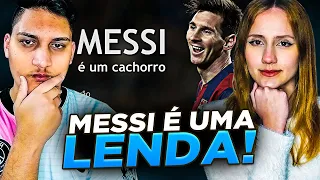 REACT EM CASAL - Messi é um cachorro (versão em português PT-BR) | Conexão Fut