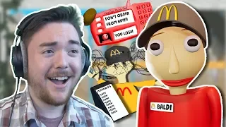 BALDI WORKS AT MCDONALD’S NOW!?!? | Baldi’s Basics In Education And Learning (Mods)