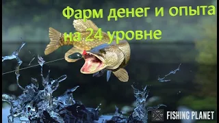 Fishing Planet фарм Денег и Опыта после 23 уровня озеро Вайт Мус