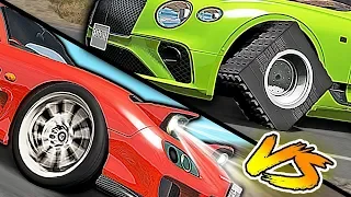 Square Wheels VS Round Wheels #1 - BeamNG Drive