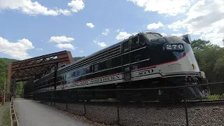 Coalport Bridge | Reading & Northern F units pull the Lehigh Gorge Scenic Railway excursion