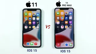 iPhone 11 (ios15) vs iPhone 11 Pro Max (ios15) in 2021 - SPEED TEST