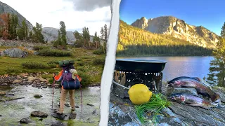 A 2 Night BACKPACKING & TROUT FISHING Adventure DEEP in the Eastern Sierras!! (Catch, Cook, Camp)