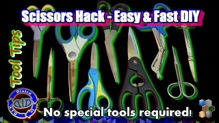 Sharpen Scissors Free - 2 min hack & no special tools needed -Tool Tips