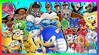 Coffin Dance MEGAMIX15 - Paw Patrol & Sonic & Pikachu & Minions & Spongebob & Smurfs & Moana & Gummy