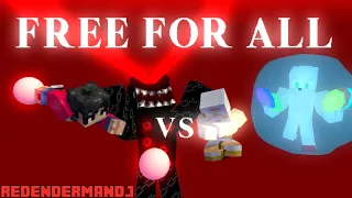 The scarlet king vs Xeno Goku vs Archie Sonic vs scp-343 Avatar (Free For All Epic Battle)