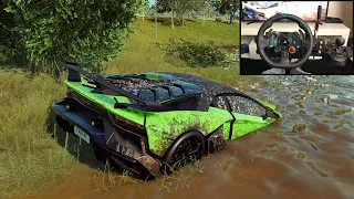 NFS HEAT Rebuilding a Lamborghini Aventador SVJ - LOGITECH G29 gameplay