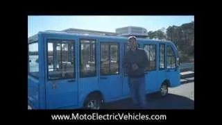 Enclosed Electirc Shuttle with Air Conditioning and Solar- 15 Passenger From Moto Electric Vehicles