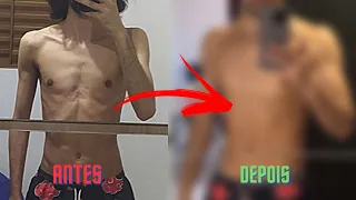 EVOLUÇÃO ECTOMORFO 1 ANO DE ACADEMIA (A musculação salvou minha vida)