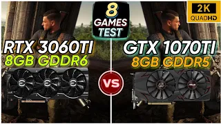 GTX 1070 Ti vs RTX 3060 TI | 8 Games Test | How Big The Difference | 1440P - 2K