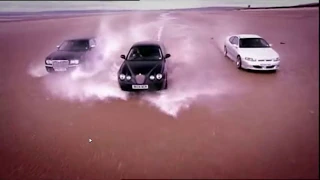 Top Gear Drag Race : Jaguar S-type R vs Chrysler 300C vs Vauxhall Monaro