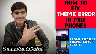 How to fix MIUI theme error|Theme problem solved in Xiaomi phones | 2 minute tutorial |@usmanqureshi