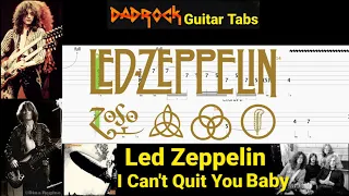 I Can't Quit You Baby - Led Zeppelin - Guitar + Bass TABS Lesson