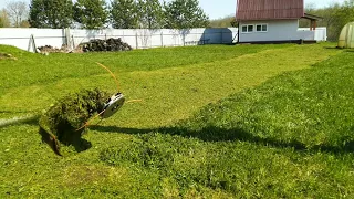 Oregon Jet-Fit 111111. Косим на практике. Покос stihl fs450. Mowing in practice. Mowing stihl fs450.