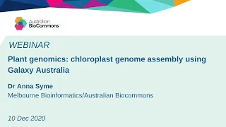 Plant genomics: chloroplast genome assembly using Galaxy Australia