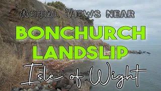 Aerial Views of the Landslip of 2023 at Bonchurch on the Isle of Wight. (Filmed in Feb 2024)