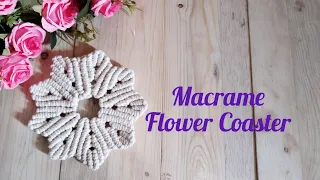 DIY MACRAME FLOWER COASTER |  Tutorial Macrame Tatakan Gelas Bunga