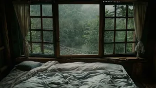Rain on Window | Fall Asleep Fast with Heavy Rain & Thunder I  Relaxation -  Insomnia