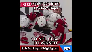 Luke Hughes 1st NHL Goal is a Overtime Winner. NHL Devils vs Capitals Highlights. Devils Win 5-4