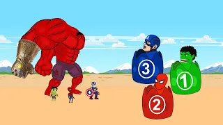 Super Hero: Evolution Of Eggs - HULK , Spiderman Vs Captain America : Size Comparison | ANIMATION