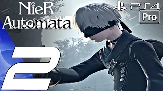 Nier Automata - Gameplay Walkthrough Part 2 - City Ruins & Desert Zone (PS4 PRO)