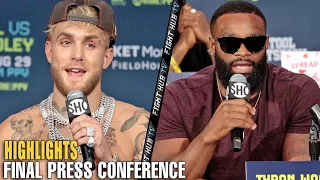 HIGHLIGHTS | JAKE PAUL VS TYRON WOODLEY FINAL PRESS CONFERENCE & FACE OFF