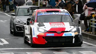 【信号守ります】WRカー一般道走行中 ラリージャパン リエゾン WRC  WRC2 2022 RALLY JAPAN