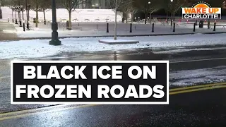 Charlotte, NC roads treacherous with black ice after winter storm