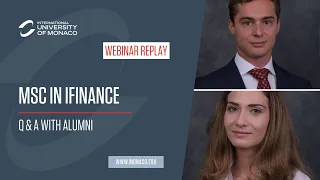 Webinar - MSc in Finance with Alumni