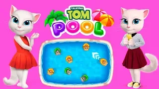ГОВОРЯЩИЙ ТОМ АКВАПАРК Анджела Хэнк Бен и Джинджер игра видео для детей Talking Tom Pool #7
