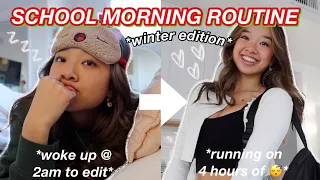 SCHOOL MORNING ROUTINE *i woke up at 2am...* | Vlogmas Day 5!