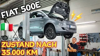 Fiat 500 Elektro in der Werkstatt! Zustand nach 35.000 Km. Gut oder schlecht? #elektroauto #fiat500