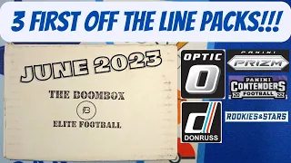 The Original Boombox Elite Football June 2023:  Gold QB RC Hit! Prizm Red Shimmer RC Color Match!