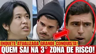 A GRANDE CONQUISTA 2: ENQUETE DE AGORA MOSTRA QUEM SAI NA 3° ZONA DE RISCO CEL, DE ALBÚ E HADAD