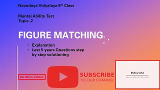 Figure Matching| Mental Ability Test| Topic 2|Navodaya Class 6 Exam|Navodaya Entrance Exam|@EDWS478