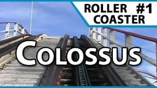 Colossus Roller Coaster -- Front Row POV @ Six Flags Magic Mountain