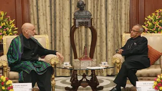 Mr. Hamid Karzai, President of the Islamic Republic of Afghanistan called on President Mukherjee