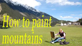How to paint mountains. Artist Yarovaya Ksenia.